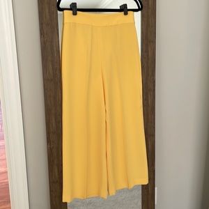 Zara yellow gaucho pants